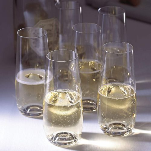 레녹스 Lenox Tuscany Classics Stemless Flute Set, Buy 4 Get 6, 2.35 LB, Clear