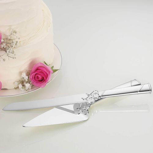 레녹스 Lenox True Love 2-Piece Dessert Set, Silver, Regular 13