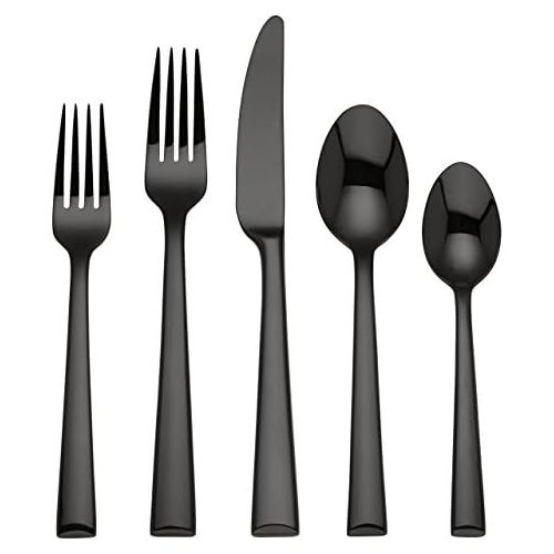 레녹스 Lenox Onyx 5-Piece Place Setting, 1.00 LB, Black