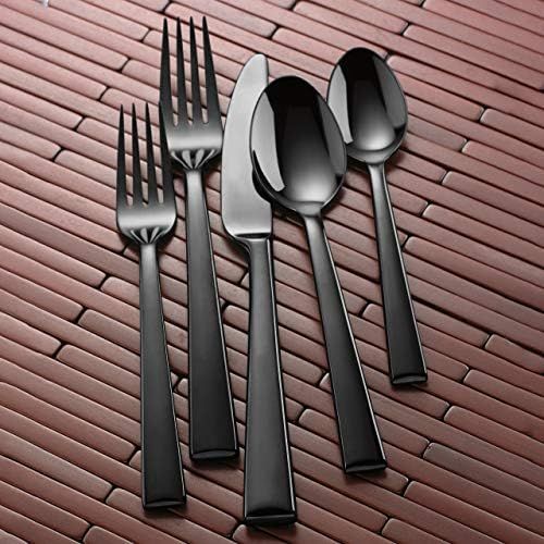 레녹스 Lenox Onyx 5-Piece Place Setting, 1.00 LB, Black