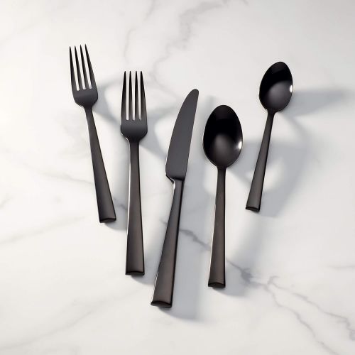 레녹스 Lenox Onyx 5-Piece Place Setting, 1.00 LB, Black