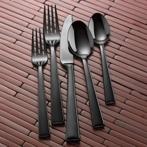 레녹스 Lenox Onyx 5-Piece Place Setting, 1.00 LB, Black