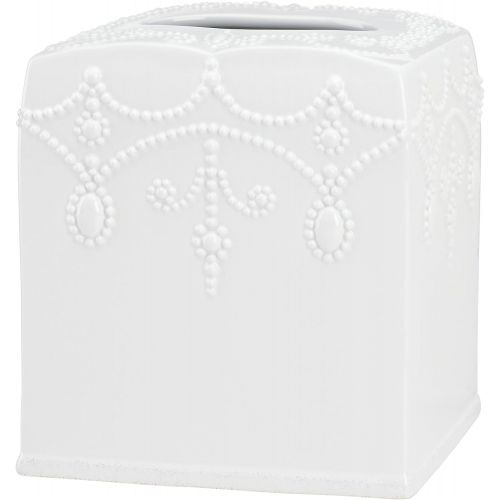 레녹스 Lenox French Perle Tissue Holder, Bright White