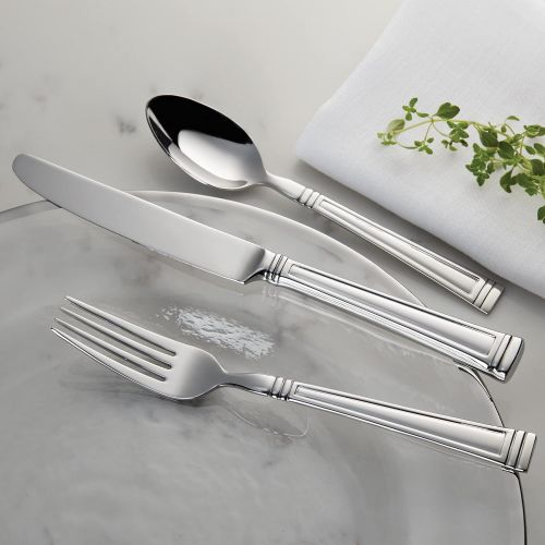 레녹스 Lenox Esquire 65-piece Flatware Set, 8.70 LB, Metallic