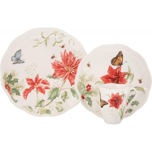 레녹스 Lenox Butterfly Meadow 18-Piece Holiday Dinnerware Set