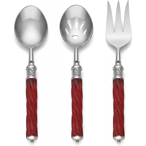 레녹스 Lenox Piece Holiday Jewel 3-Pc Serving Set, 1.65 LB, Red