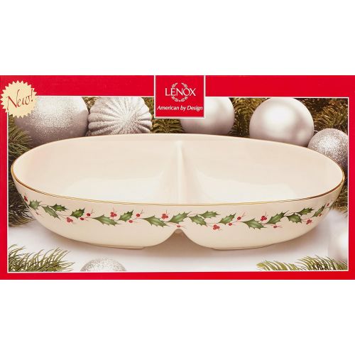 레녹스 Lenox 870000 Holiday Divided Oval Bowl