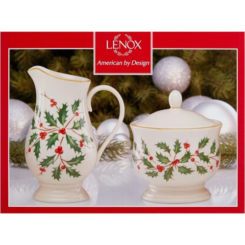 레녹스 Lenox 843319 Holiday Sugar & Creamer Set: Kitchen & Dining