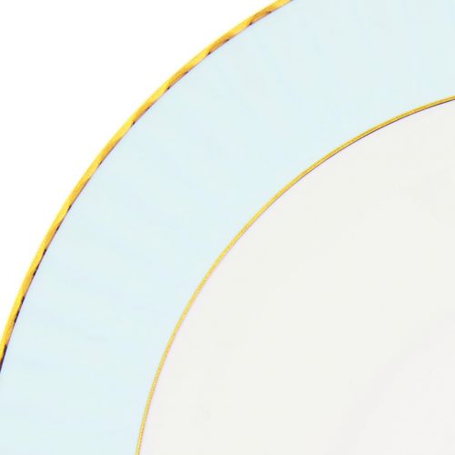 레녹스 [아마존베스트]Lenox Pleated Colors Aqua Rimmed Bowl, 1.00 LB, Blue