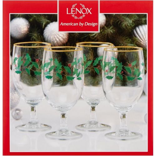 레녹스 Lenox Holiday 4 Piece Iced Beverage Glass Set
