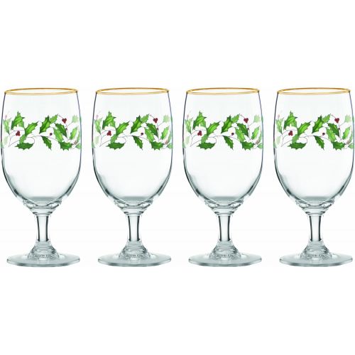 레녹스 Lenox Holiday 4 Piece Iced Beverage Glass Set