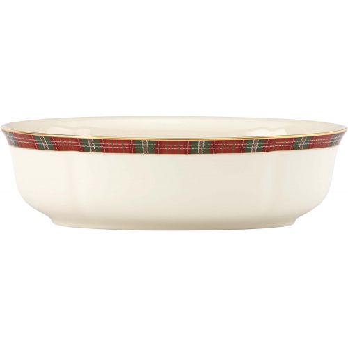 레녹스 Lenox Winter Greetings Plaid Open Vegetable Bowl