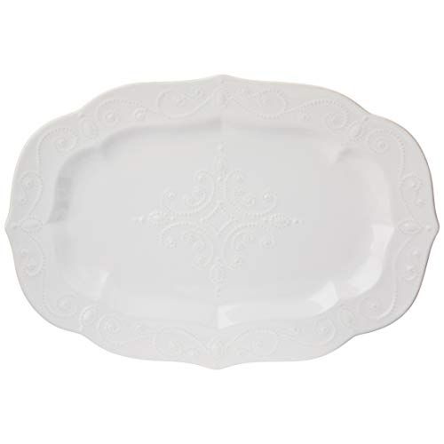 레녹스 Lenox French Perle Large Serving Platter, White