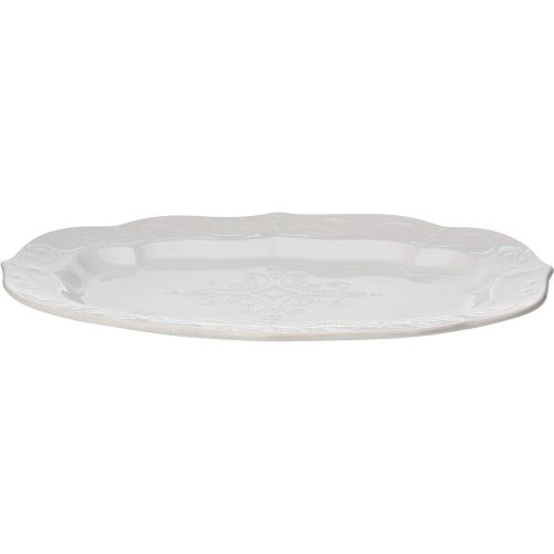 레녹스 Lenox French Perle Large Serving Platter, White