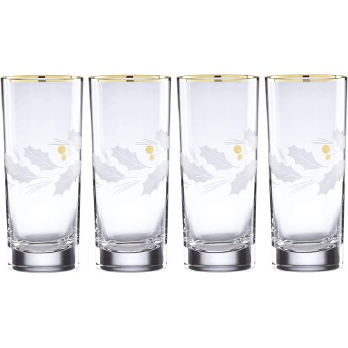 레녹스 Lenox Holiday Gold 4 Piece Highball Glass Set