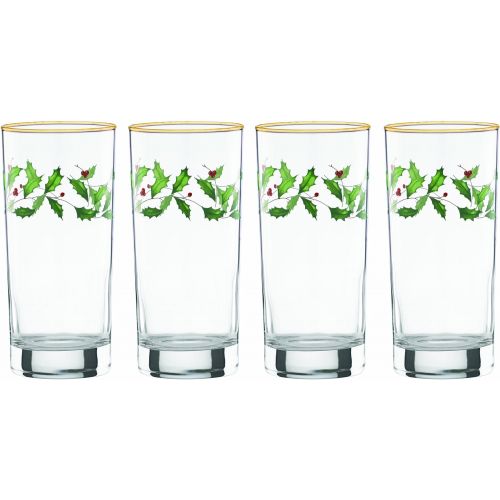 레녹스 Lenox Holiday 4 Piece Highball Glass Set