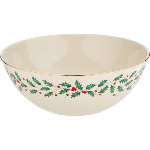 레녹스 Lenox Holiday Large Bowl Red & Green, 3.95 LB