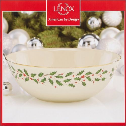 레녹스 Lenox Holiday Large Bowl Red & Green, 3.95 LB