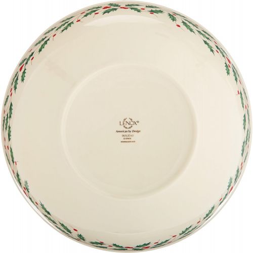 레녹스 Lenox Holiday Large Bowl Red & Green, 3.95 LB