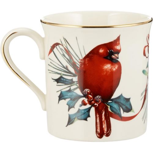 레녹스 Lenox Winter Greetings Cardinal Mug 12 ounce