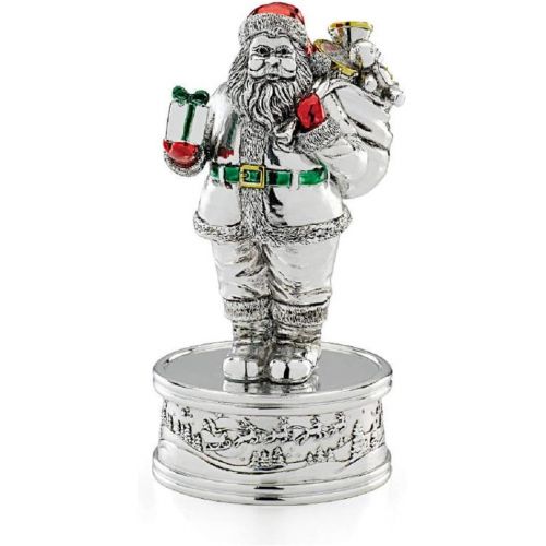 레녹스 Lenox Reed and Barton Vintage Christmas Musical Santa Figurine, 1.00 LB, Metallic