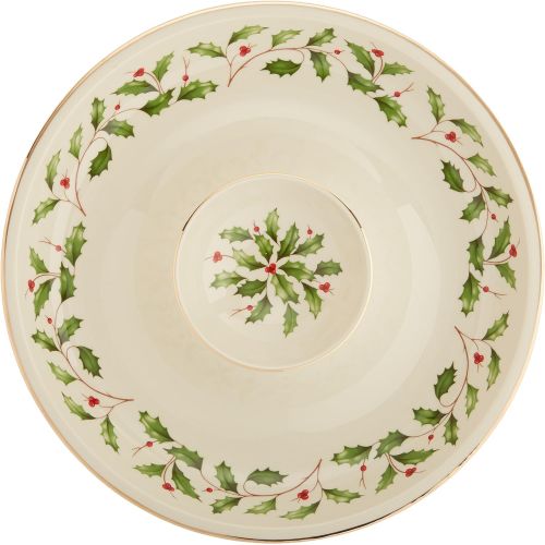 레녹스 Lenox Holiday Chip and Dip,Ivory