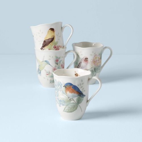 레녹스 Lenox Butterfly Meadow Flutter Mugs, Set of 4, Multicolor