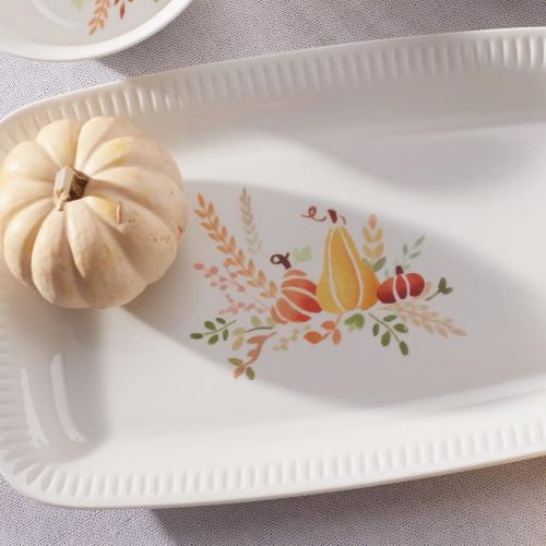 레녹스 Lenox Profile Harvest Rectangular Platter, 2.31, White