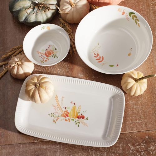 레녹스 Lenox Profile Harvest Rectangular Platter, 2.31, White