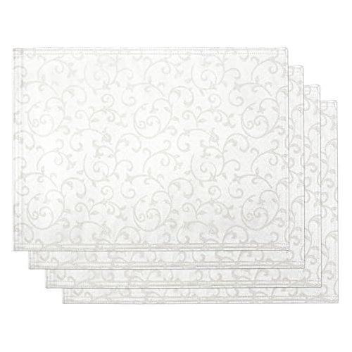 레녹스 Lenox Opal Innocence Set of 4 Placemats, White