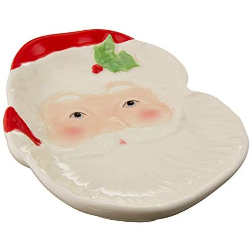 레녹스 Lenox Holiday Santa Spoon Rest Red & Green, 1.75 LB