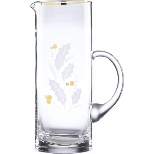 레녹스 Lenox Holiday Gold Glass Beverage Pitcher