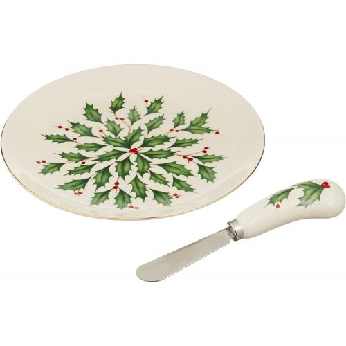 레녹스 Lenox Holiday Cheese Plate and Knife Set