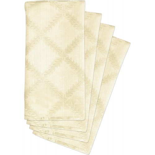 레녹스 Lenox Laurel Leaf Set of 4 Napkins, Ivory