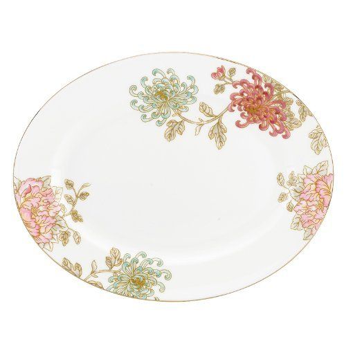 레녹스 Lenox Painted Camellia 13 Oval Serving Platter, 2.85 LB, Multi