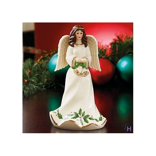 레녹스 Holiday Angel with Bells Crafted of hand painted Lenox ivory fine china Lenox