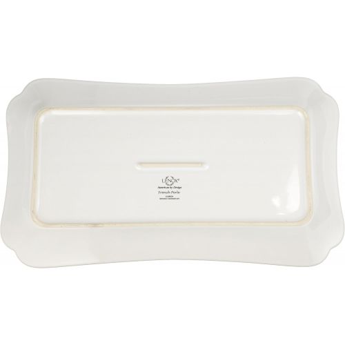 레녹스 Lenox French Perle Hors DOeuvre Tray, 13.5 Inch, White