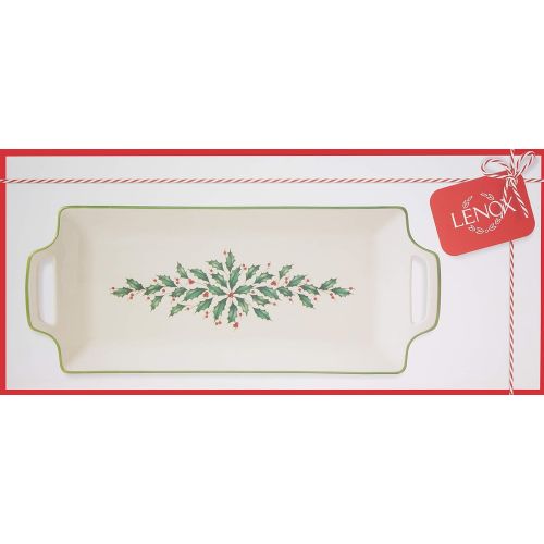 레녹스 Lenox Holiday Handled Hors Doeuvre Tray