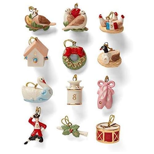 레녹스 Lenox 878893 Twelve Days of Christmas 12 Piece Ornament Set