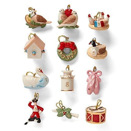 레녹스 Lenox 878893 Twelve Days of Christmas 12 Piece Ornament Set