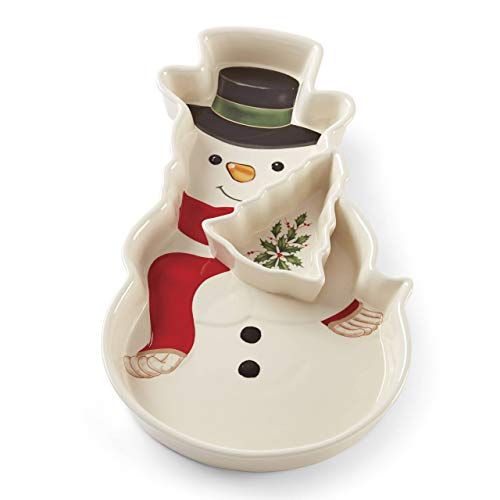 레녹스 Lenox Holiday Snowman Chip & Dip