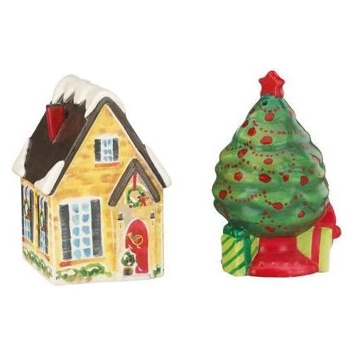 레녹스 Holiday Inspirations & Illustrations House and Tree Salt & Pepper Set by Lenox