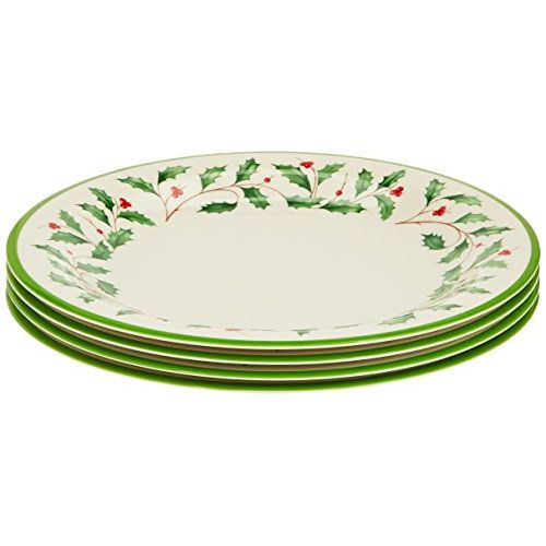 레녹스 Lenox Holiday 4 Piece Melamine Dinner Plate Set