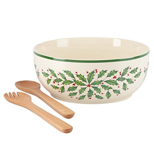 레녹스 Lenox Holiday Salad Bowl and Servers