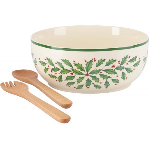 레녹스 Lenox Holiday Salad Bowl and Servers