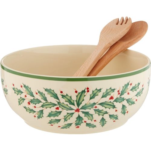 레녹스 Lenox Holiday Salad Bowl and Servers