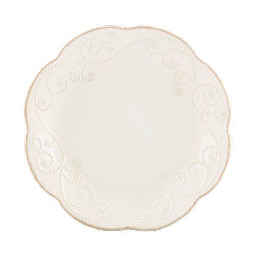 레녹스 Lenox French Perle Dessert Plates, White, Set of 4