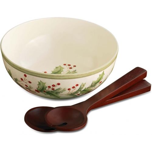 레녹스 Lenox Holiday Gatherings 3 Piece Salad Set