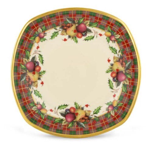 레녹스 Lenox Holiday Tartan Square Accent Plate