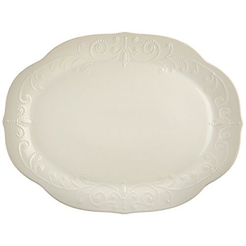 레녹스 Lenox French Perle Oval Platter, White